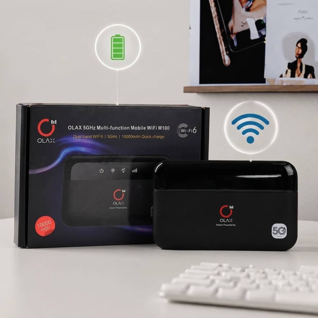 Routeur WiFi 5G OLAX M100 avec power bank intégrée - vue principale